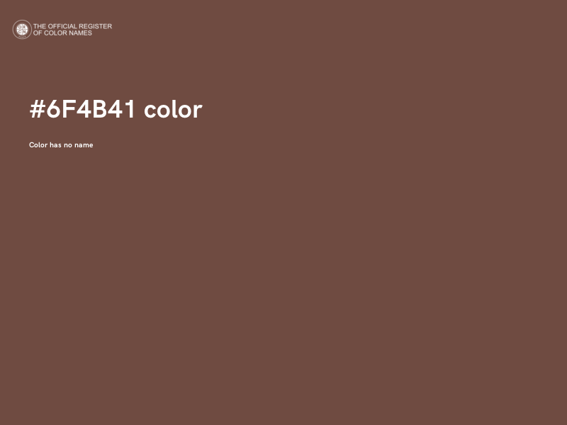 #6F4B41 color image