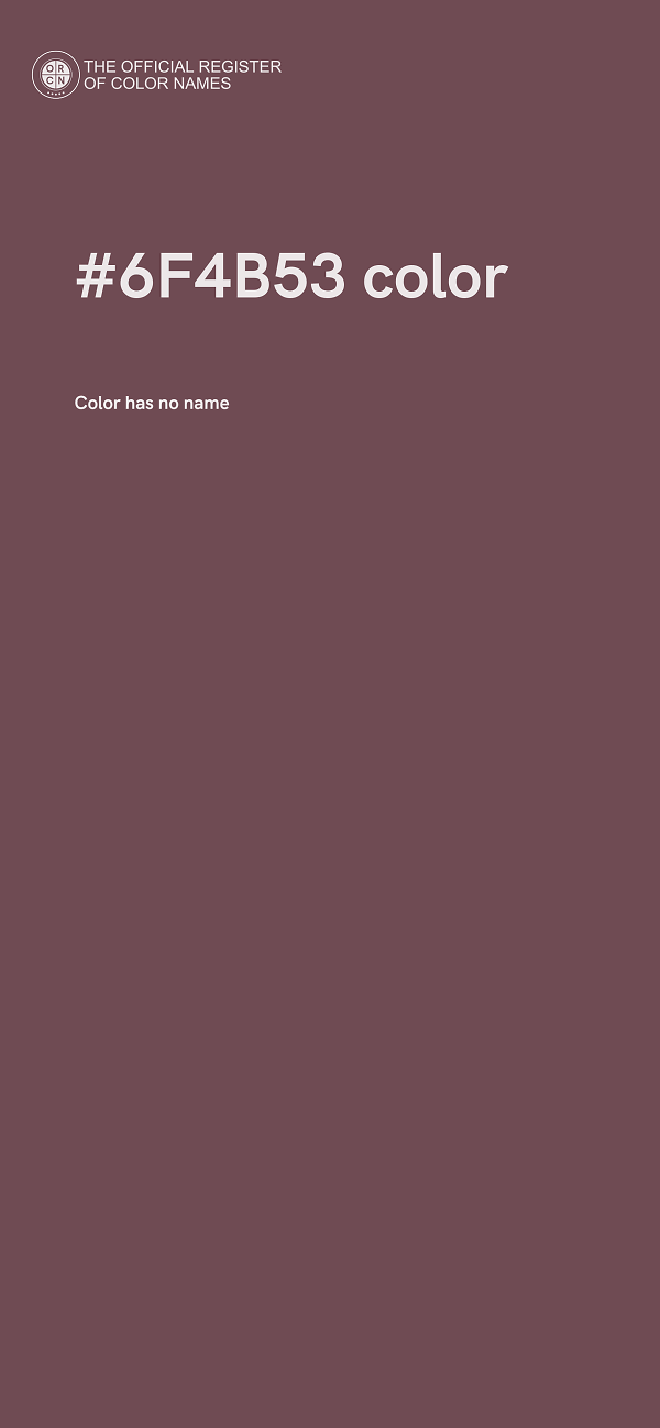 #6F4B53 color image