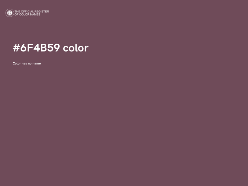 #6F4B59 color image