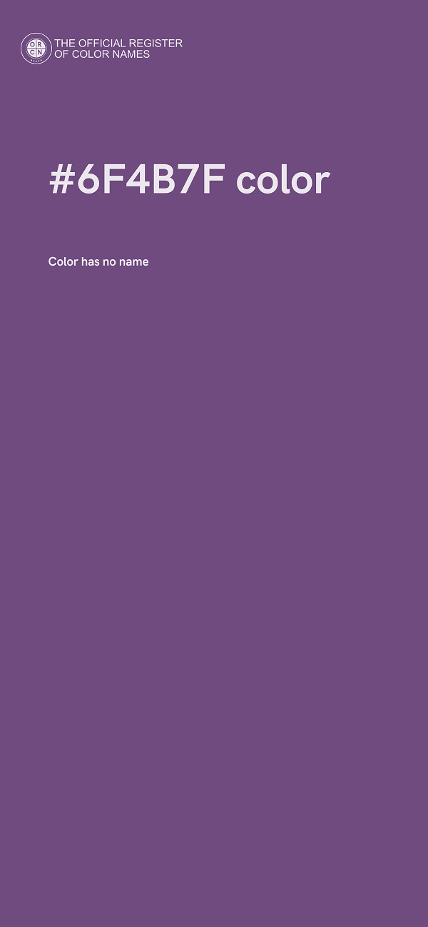 #6F4B7F color image