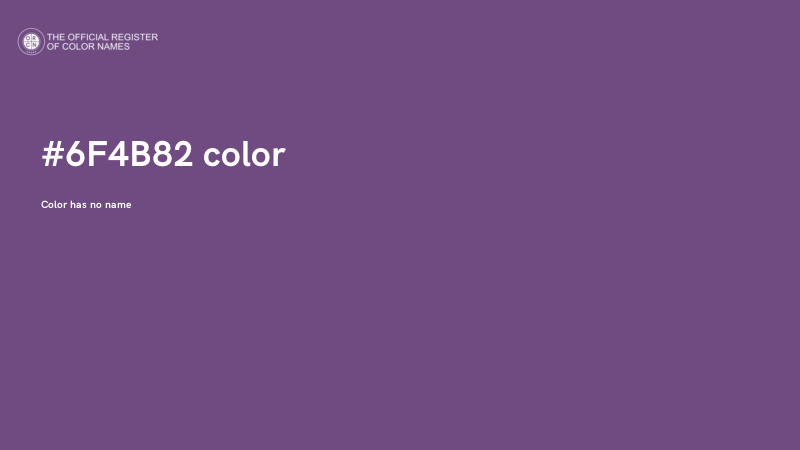 #6F4B82 color image