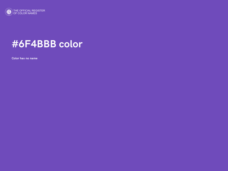 #6F4BBB color image