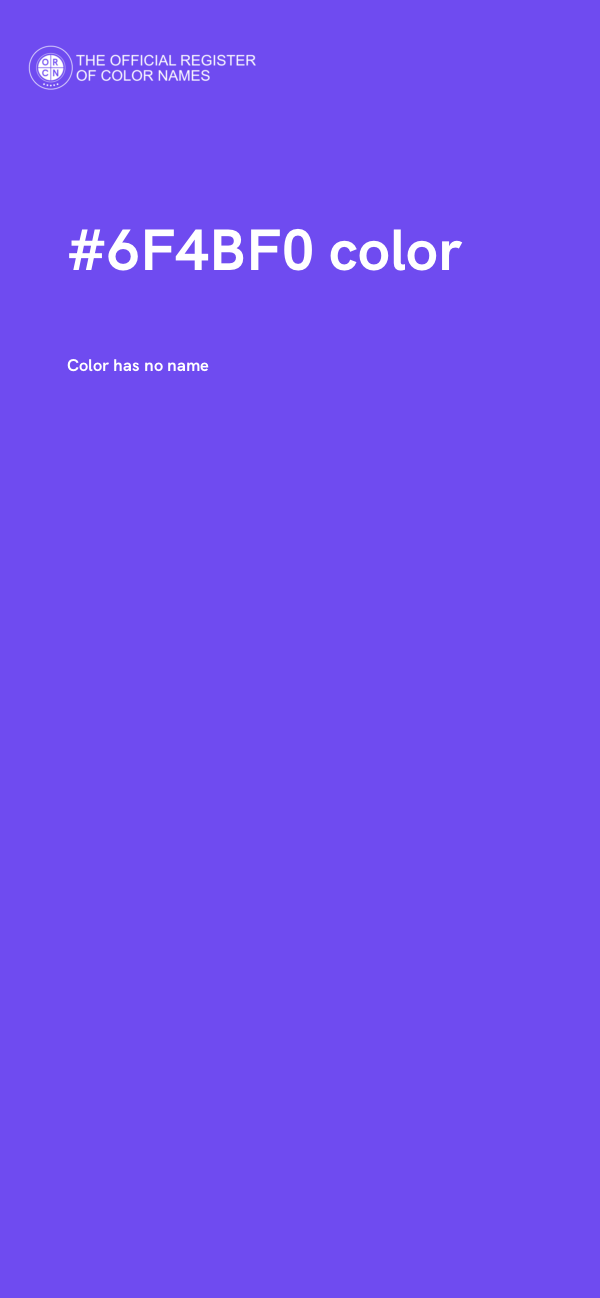 #6F4BF0 color image
