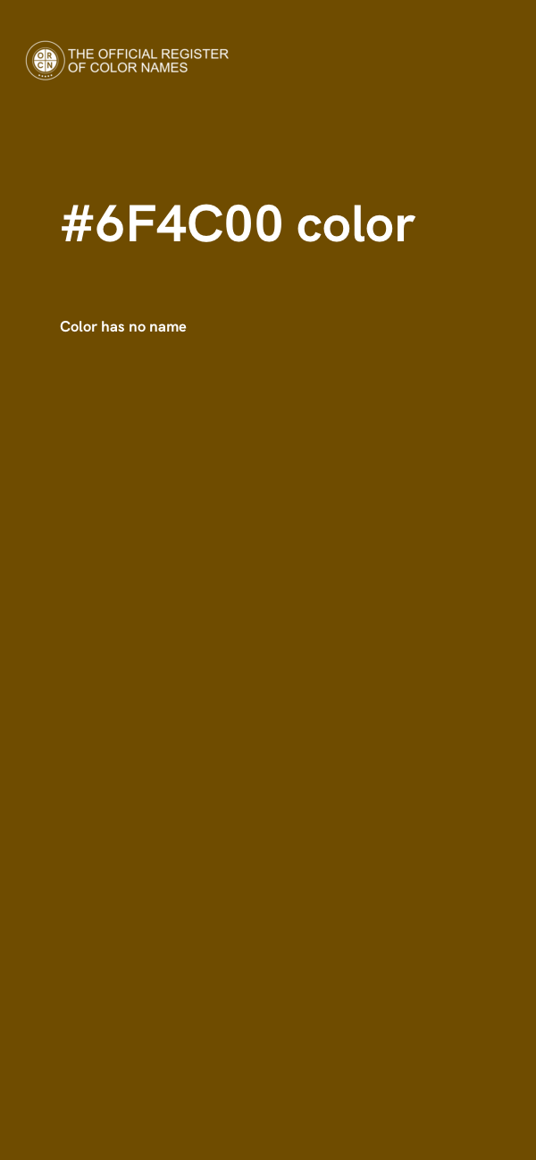 #6F4C00 color image