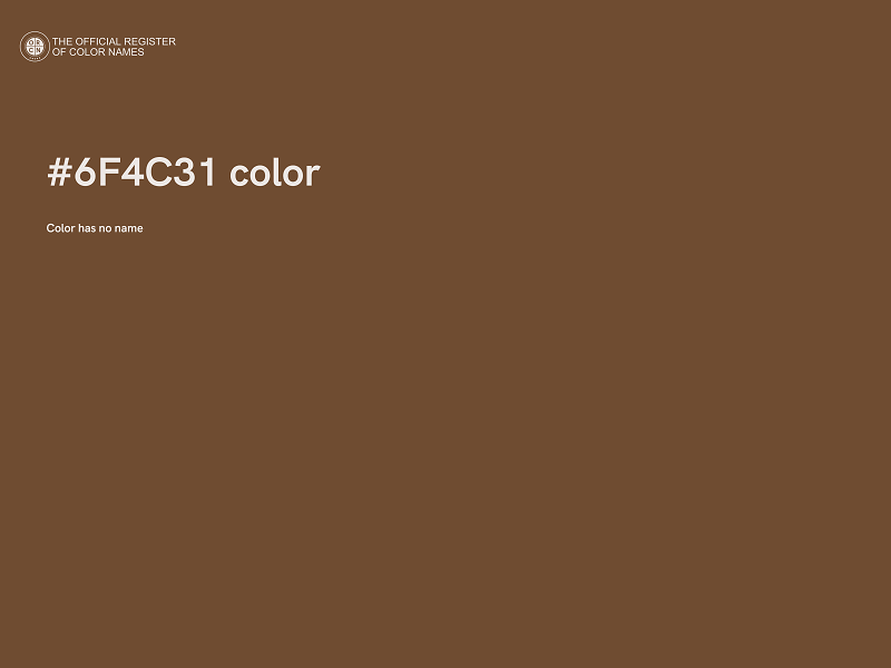 #6F4C31 color image