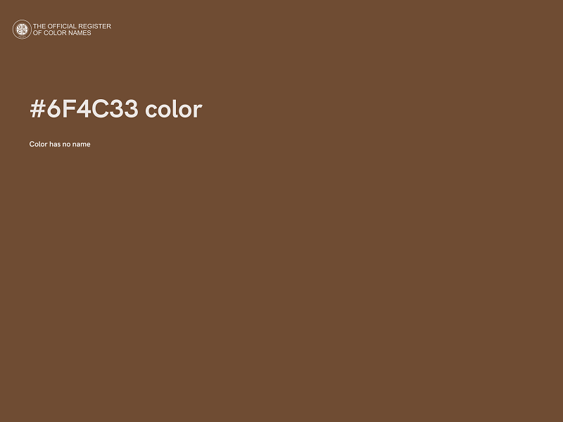 #6F4C33 color image