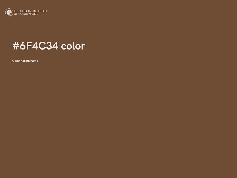 #6F4C34 color image