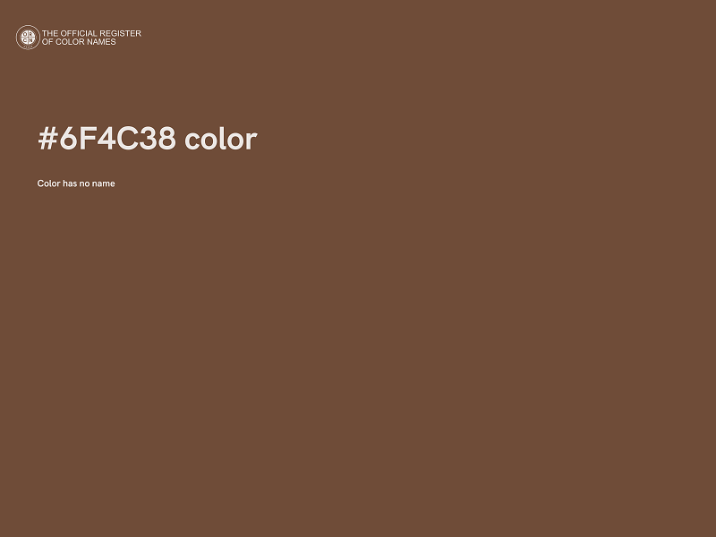 #6F4C38 color image