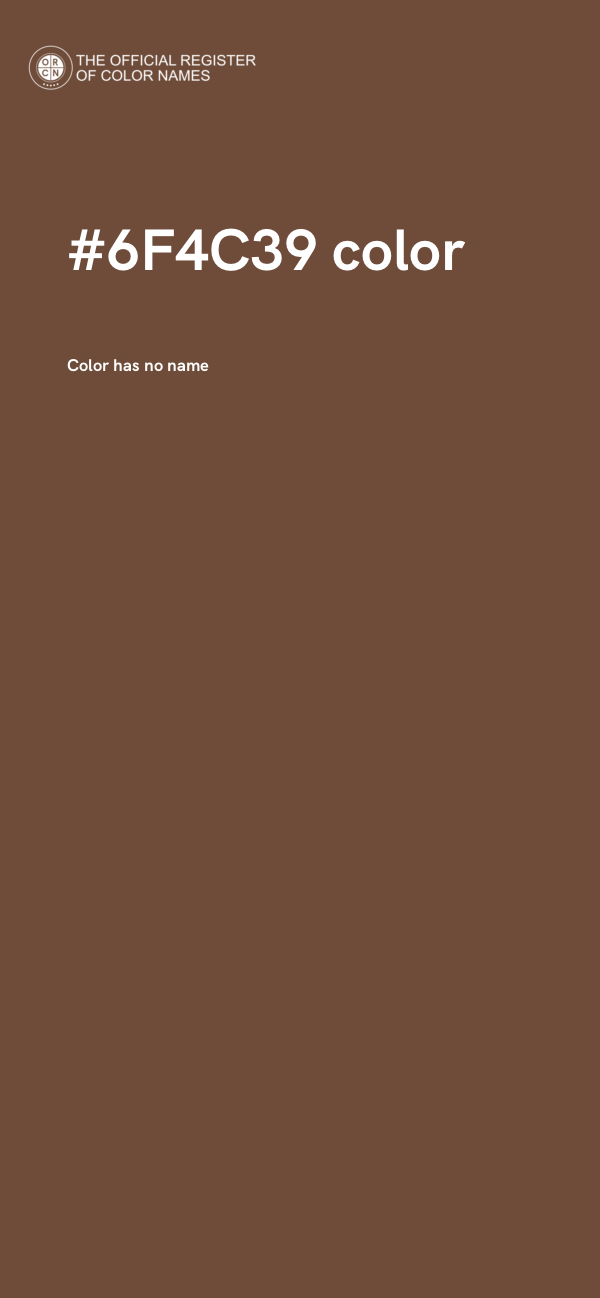 #6F4C39 color image