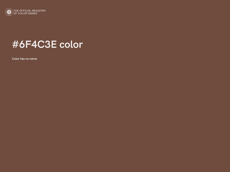 #6F4C3E color image