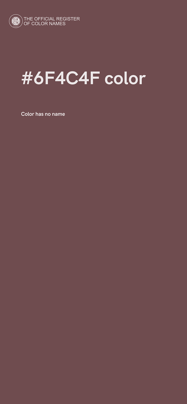#6F4C4F color image