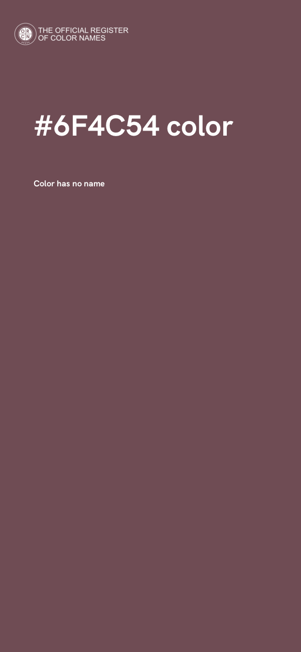 #6F4C54 color image