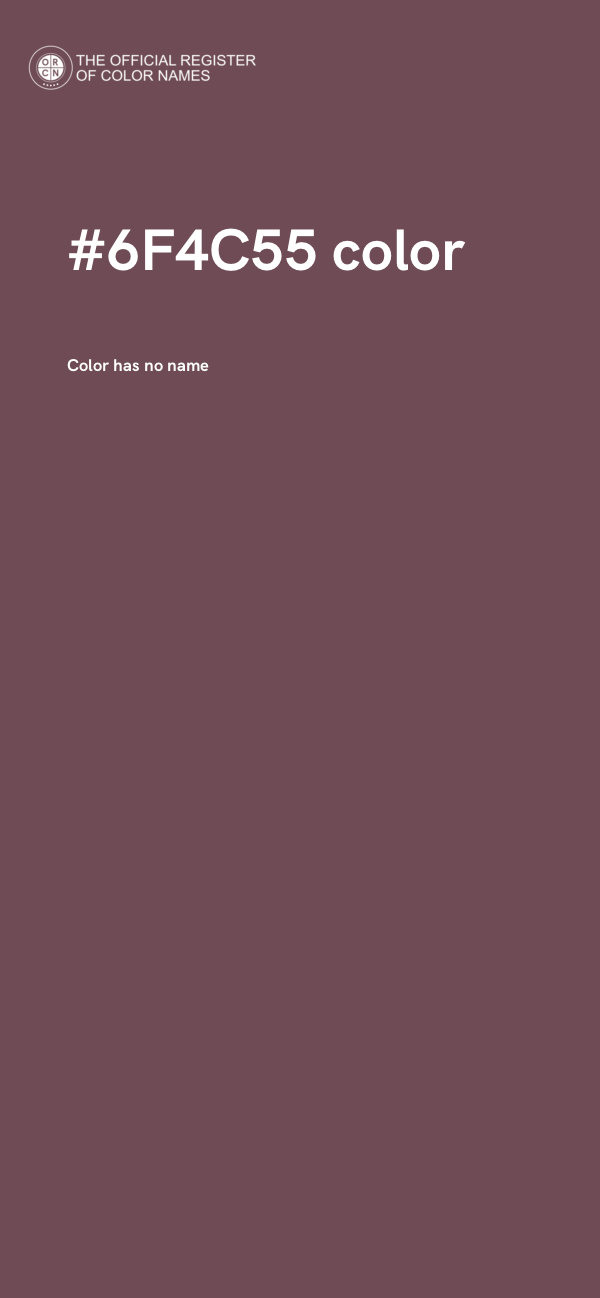 #6F4C55 color image