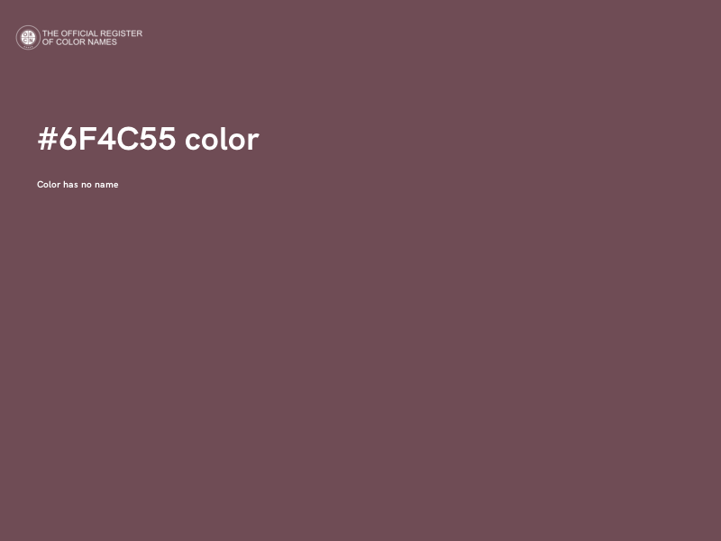 #6F4C55 color image