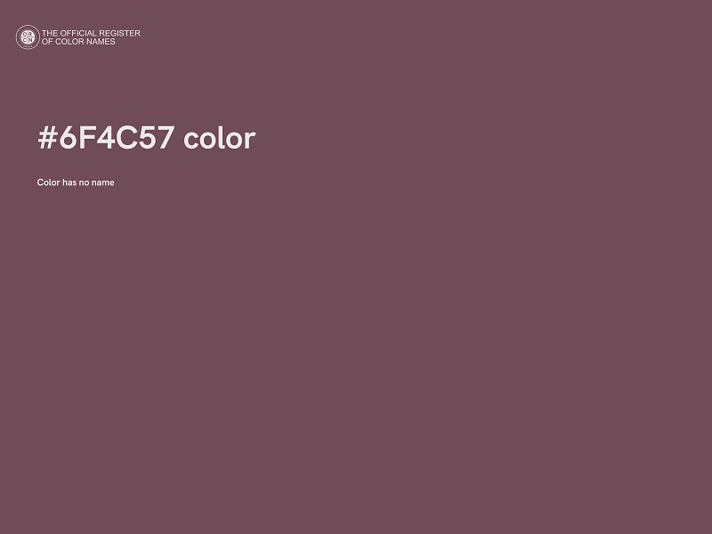 #6F4C57 color image