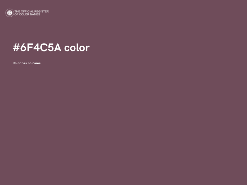 #6F4C5A color image