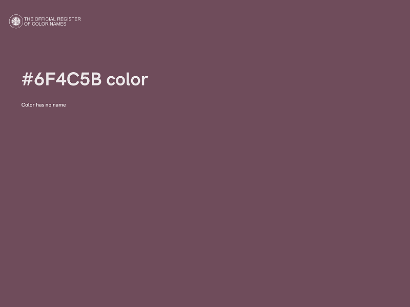 #6F4C5B color image