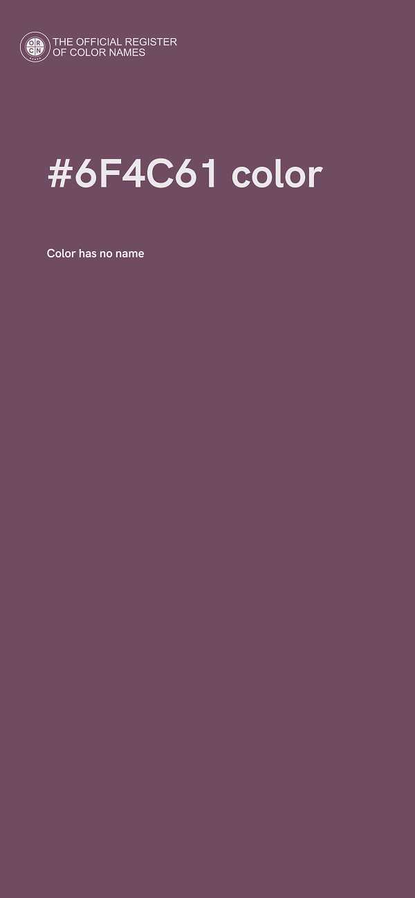 #6F4C61 color image