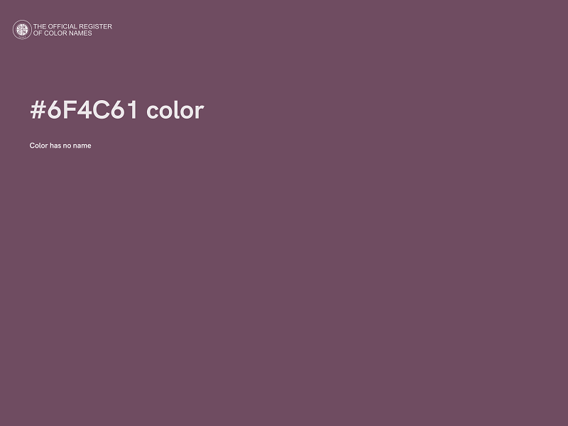 #6F4C61 color image
