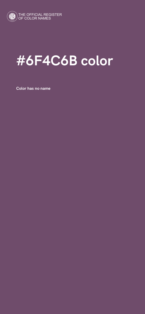 #6F4C6B color image