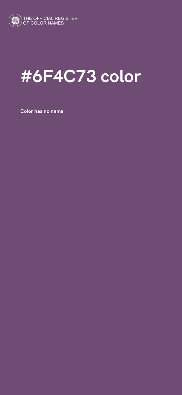 #6F4C73 color image