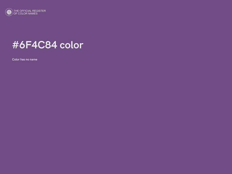 #6F4C84 color image