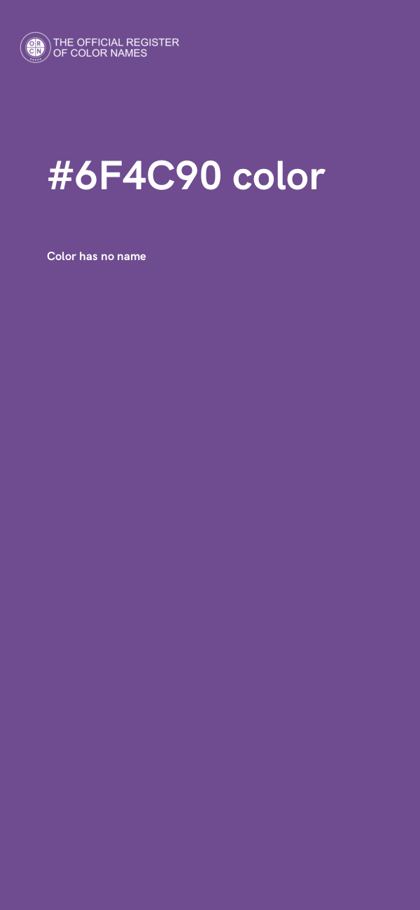 #6F4C90 color image