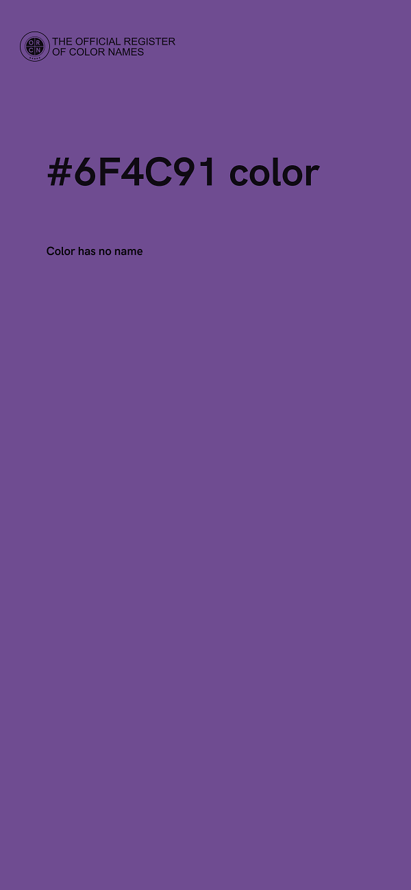 #6F4C91 color image