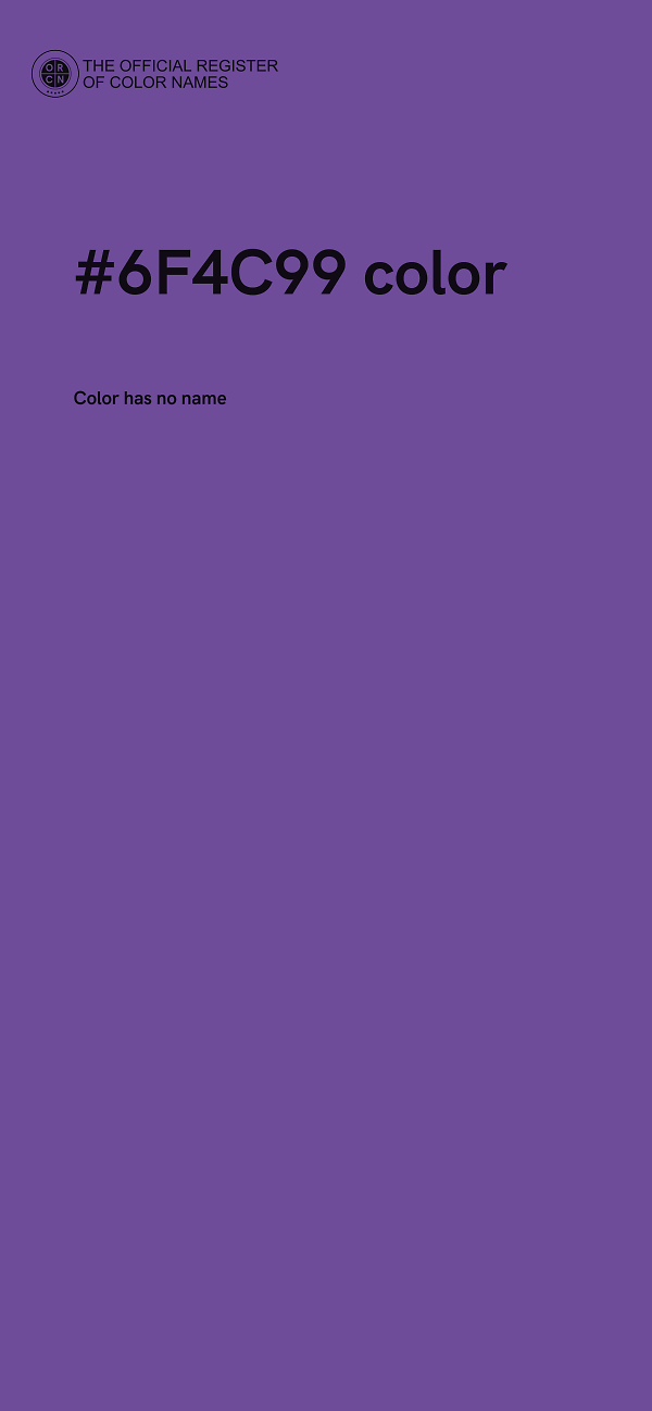 #6F4C99 color image