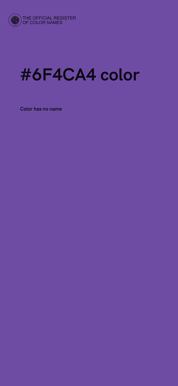 #6F4CA4 color image