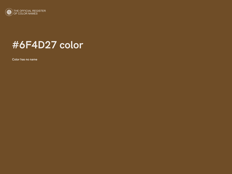 #6F4D27 color image