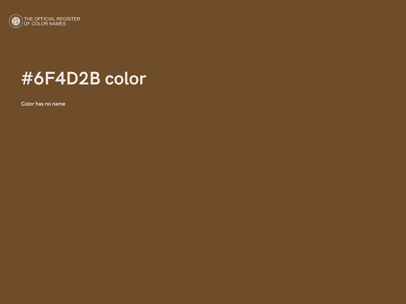 #6F4D2B color image