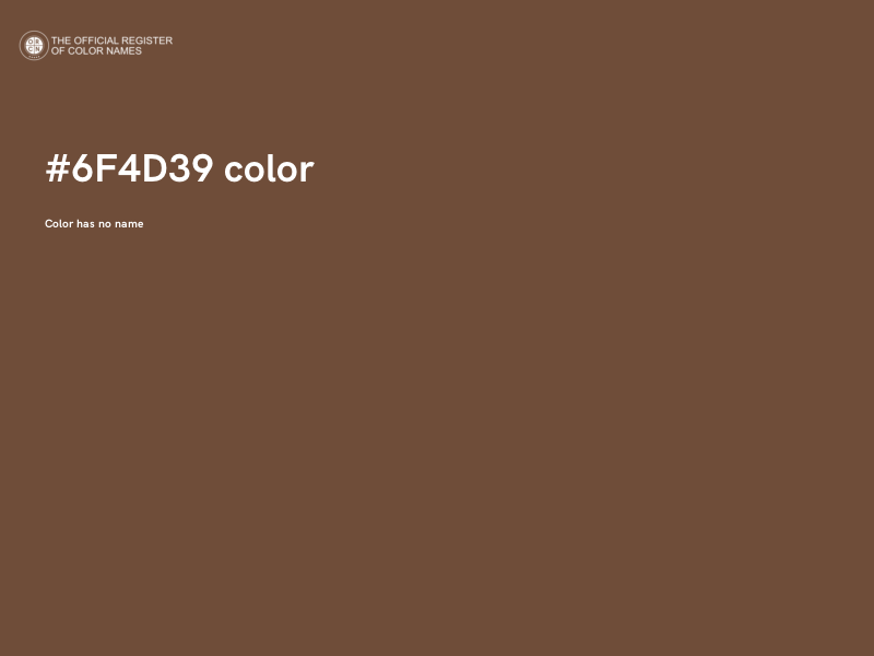 #6F4D39 color image