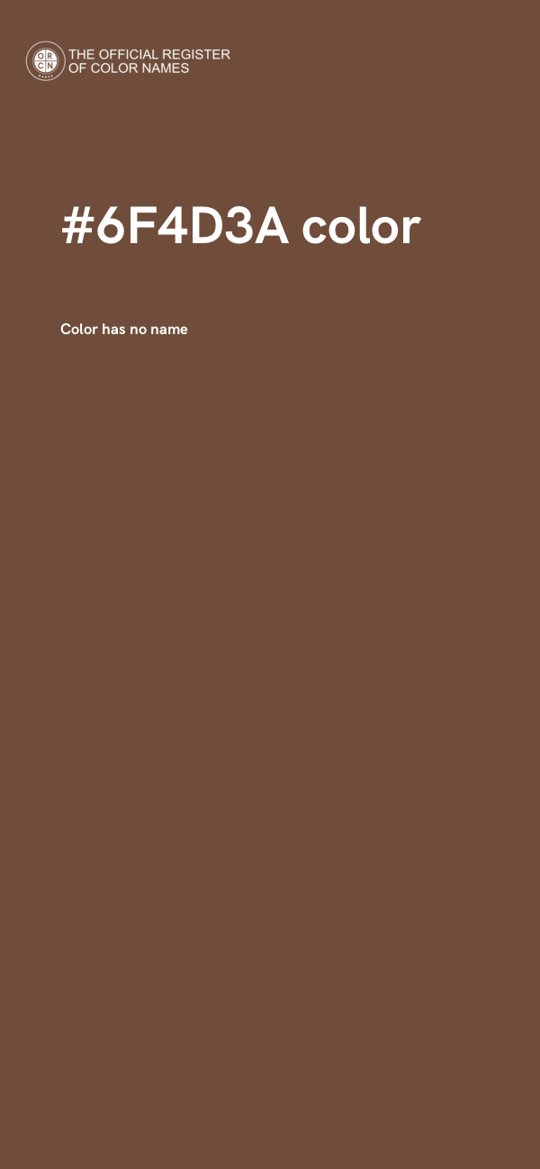 #6F4D3A color image