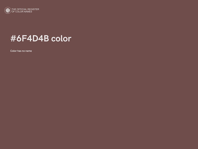 #6F4D4B color image