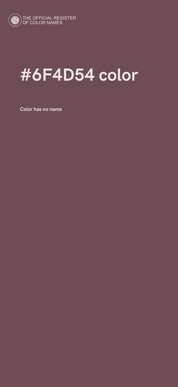 #6F4D54 color image