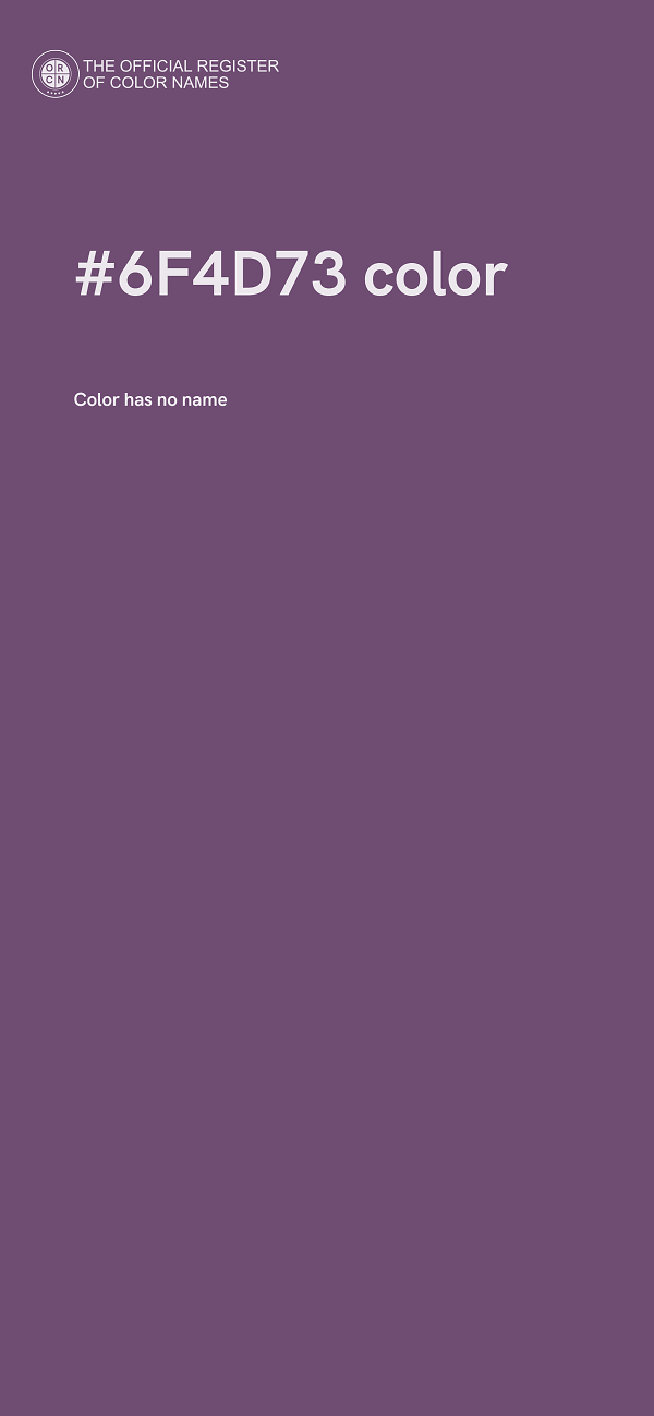 #6F4D73 color image