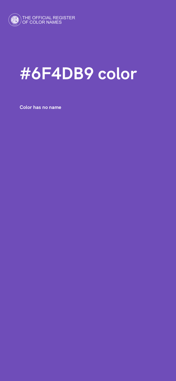 #6F4DB9 color image