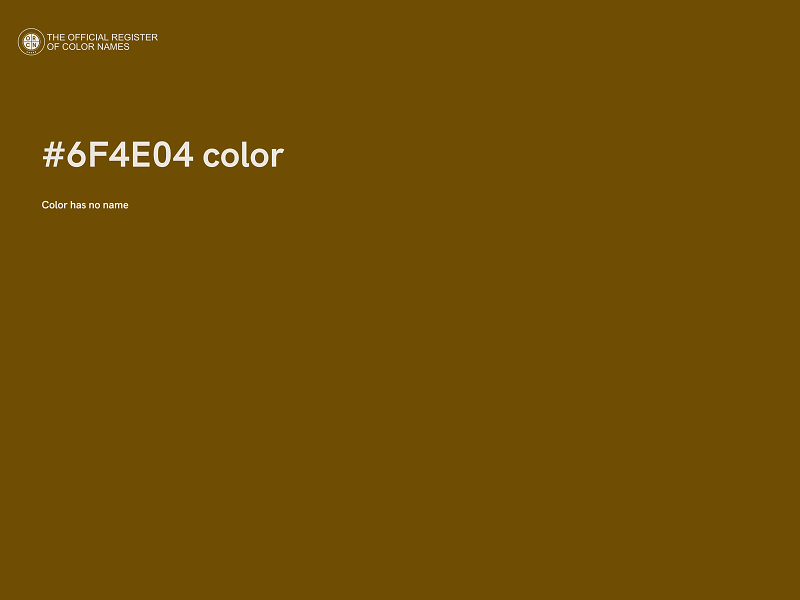 #6F4E04 color image