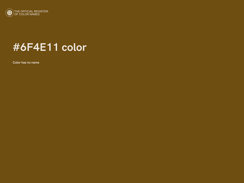 #6F4E11 color image