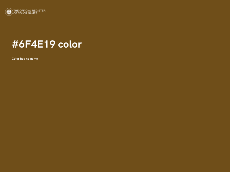 #6F4E19 color image