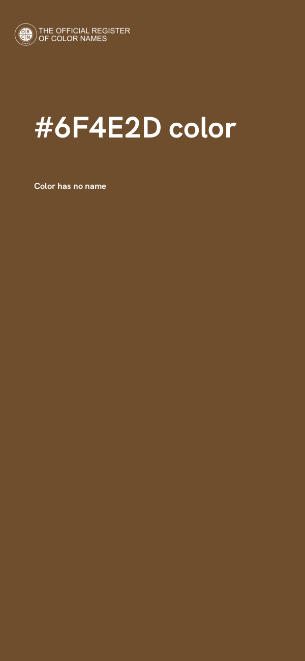 #6F4E2D color image