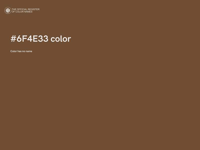 #6F4E33 color image