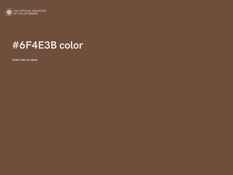 #6F4E3B color image