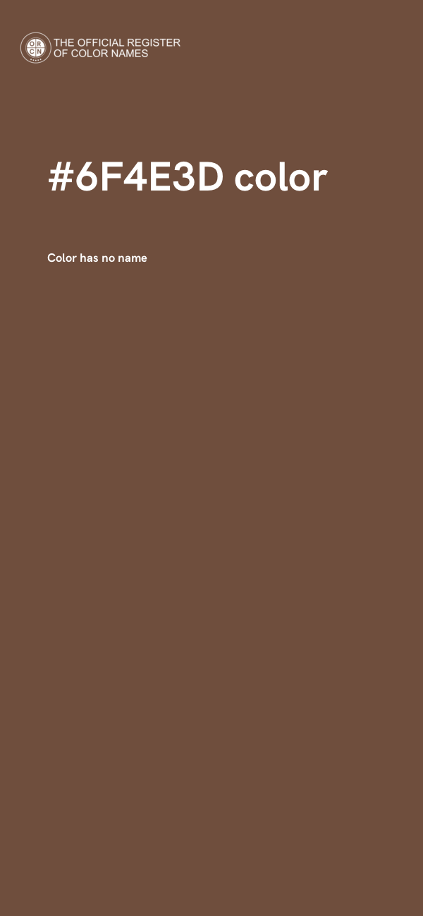 #6F4E3D color image