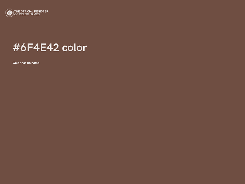 #6F4E42 color image