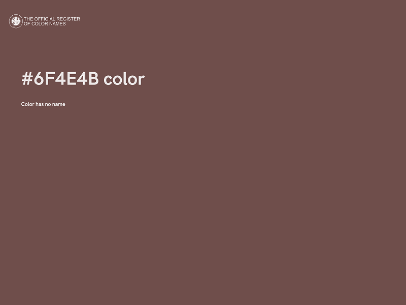 #6F4E4B color image