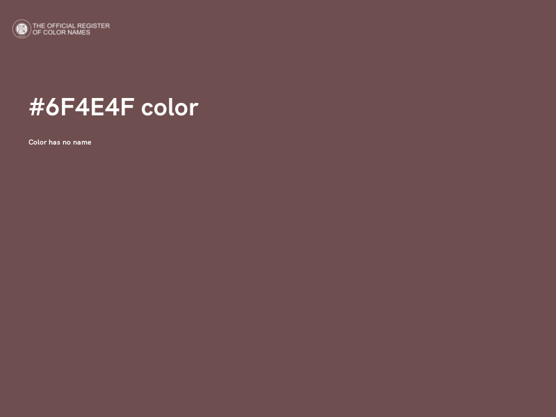 #6F4E4F color image