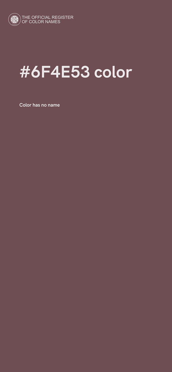 #6F4E53 color image