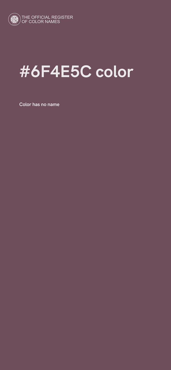 #6F4E5C color image